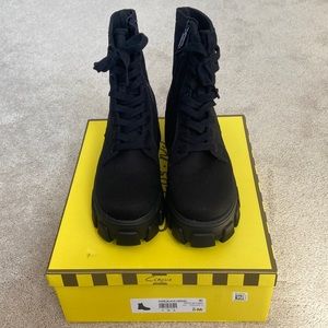 Dane Black Canvas Boots - Circus by Sam Edelman